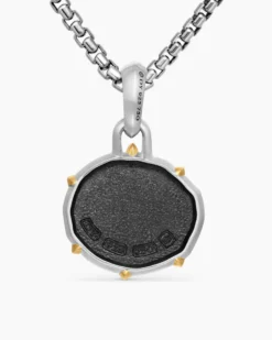 Cancer Amulet Sterling Silver with 18K Yellow Gold, 23mm
