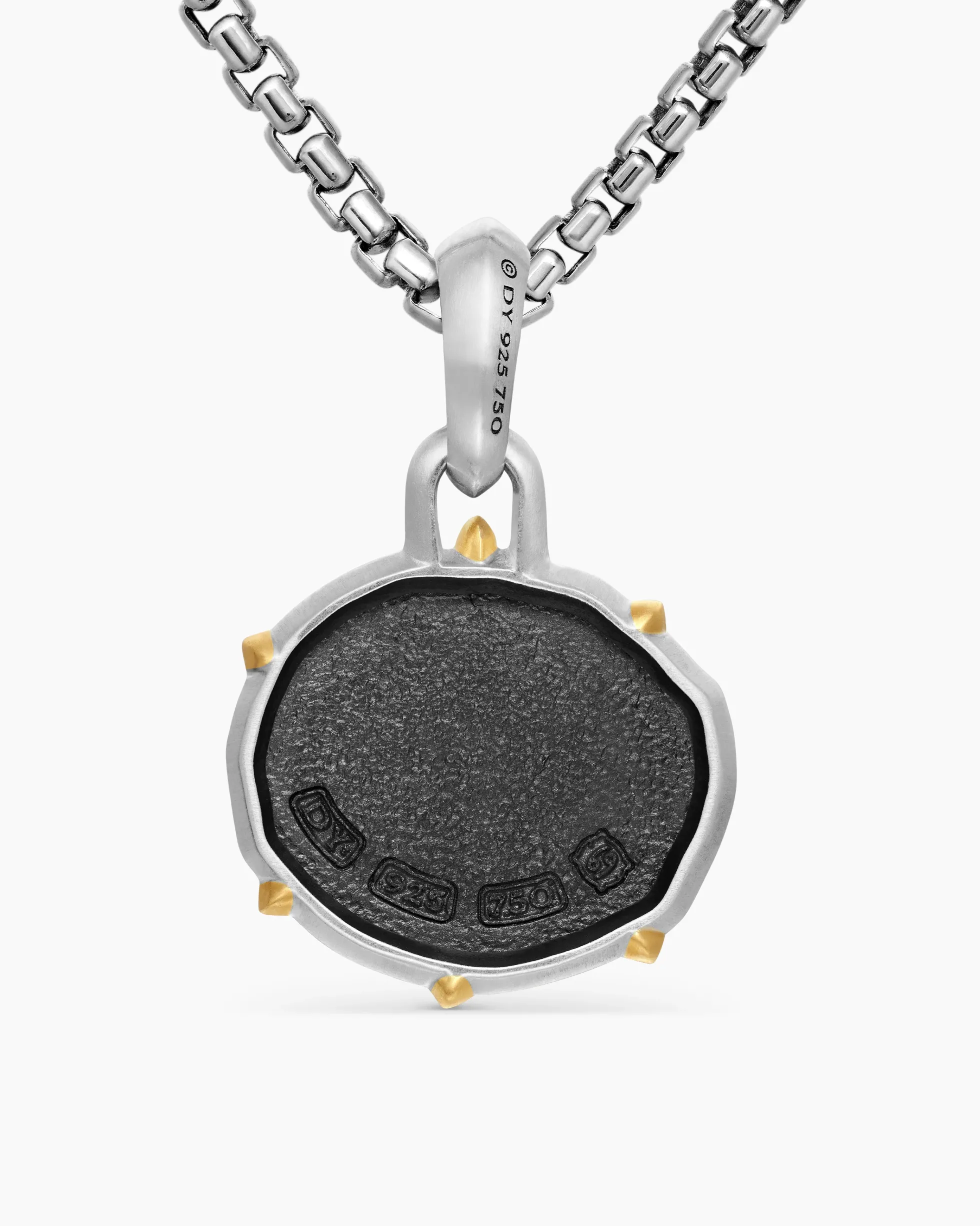 Cancer Amulet Sterling Silver with 18K Yellow Gold, 23mm