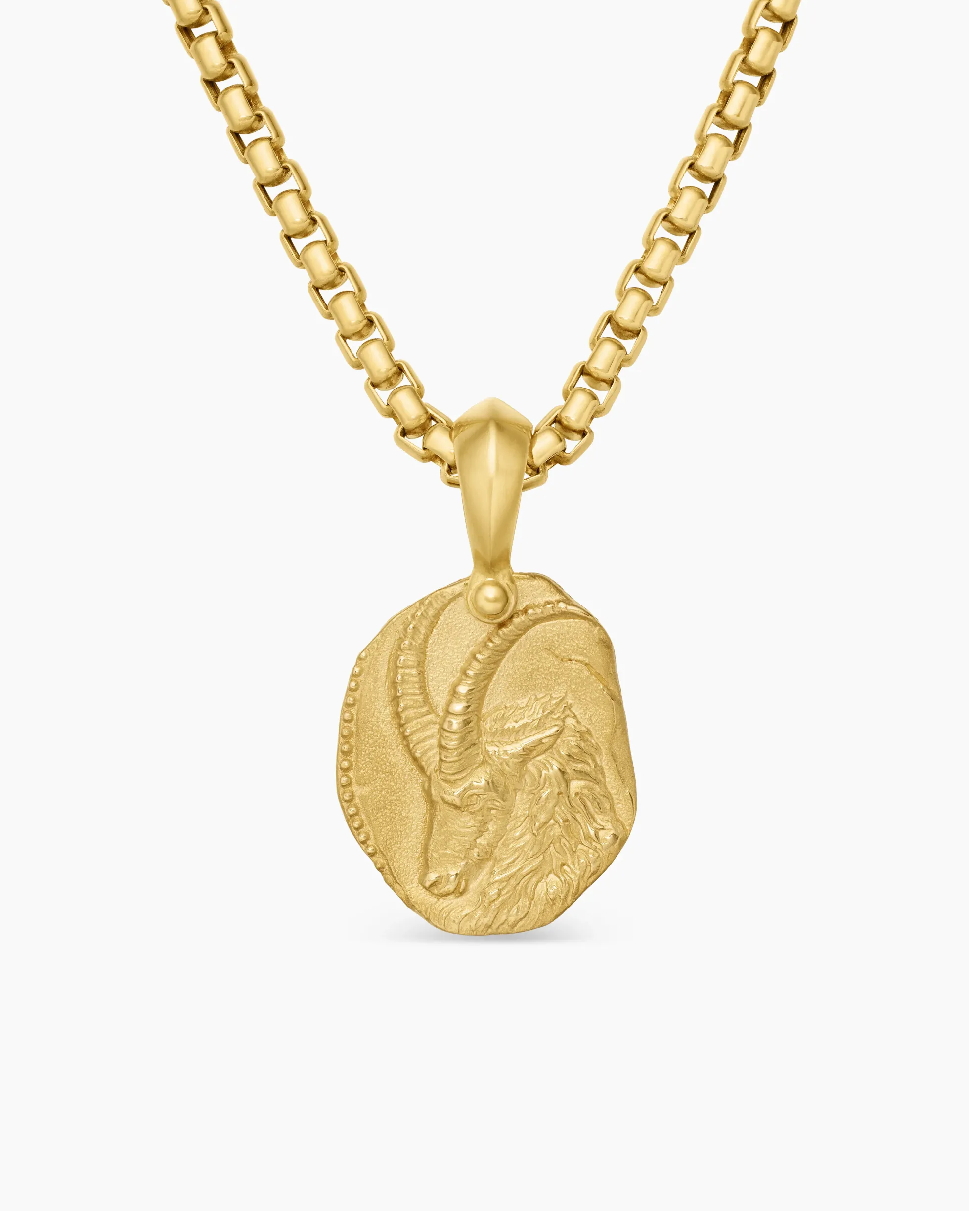 Capricorn Amulet 18K Yellow Gold, 17mm