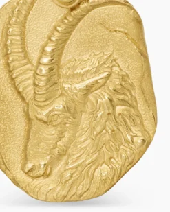 Capricorn Amulet 18K Yellow Gold, 17mm