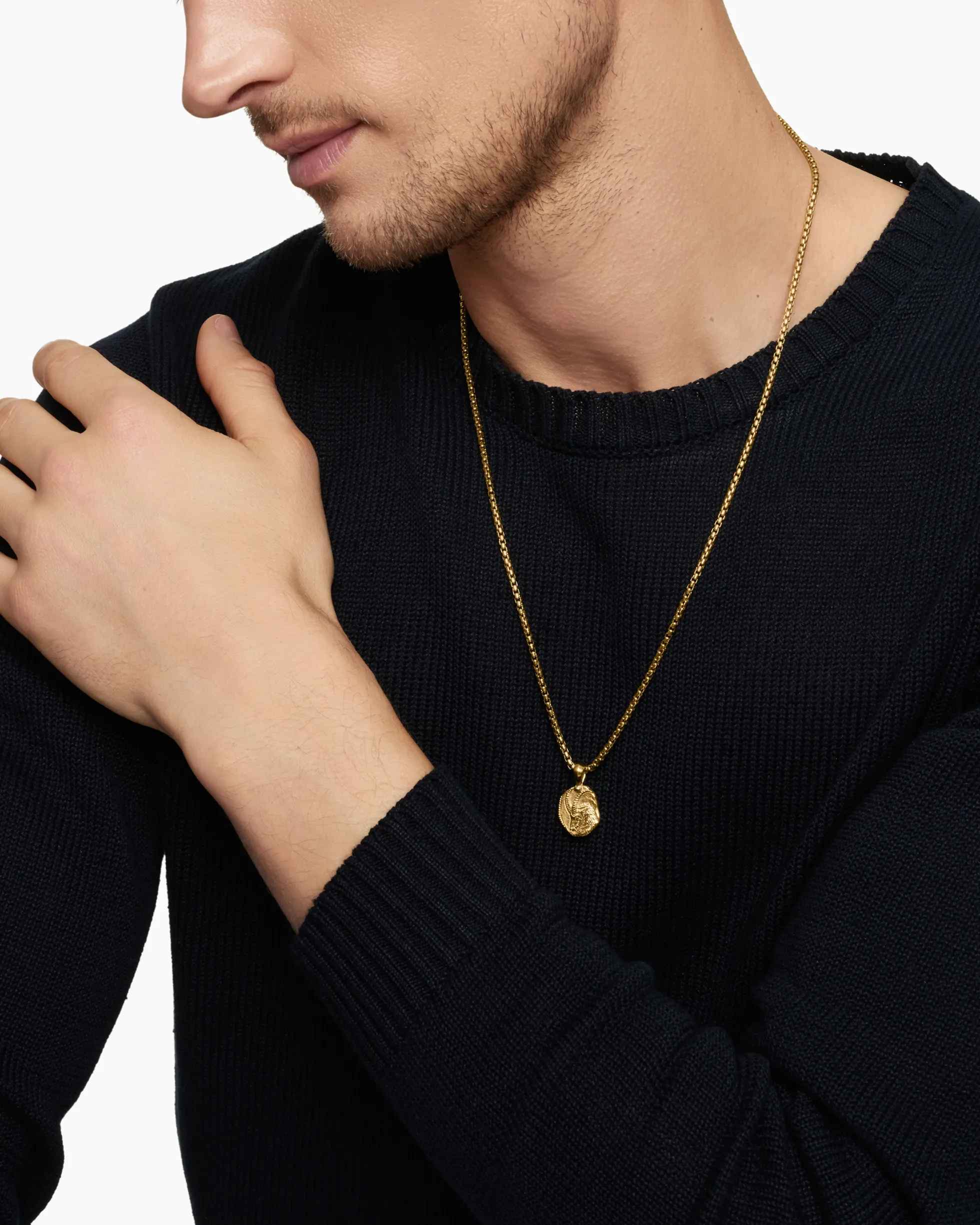 Capricorn Amulet 18K Yellow Gold, 17mm