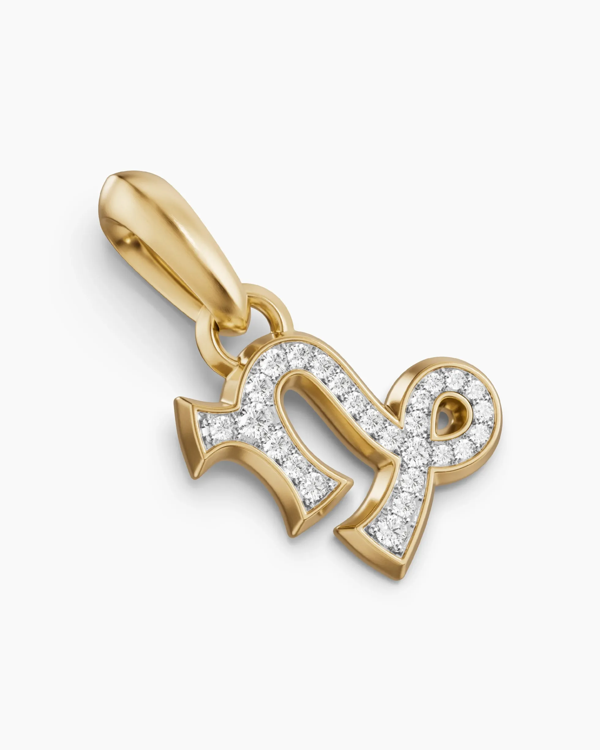 Capricorn Amulet 18K Yellow Gold with Diamonds, 18.5mm