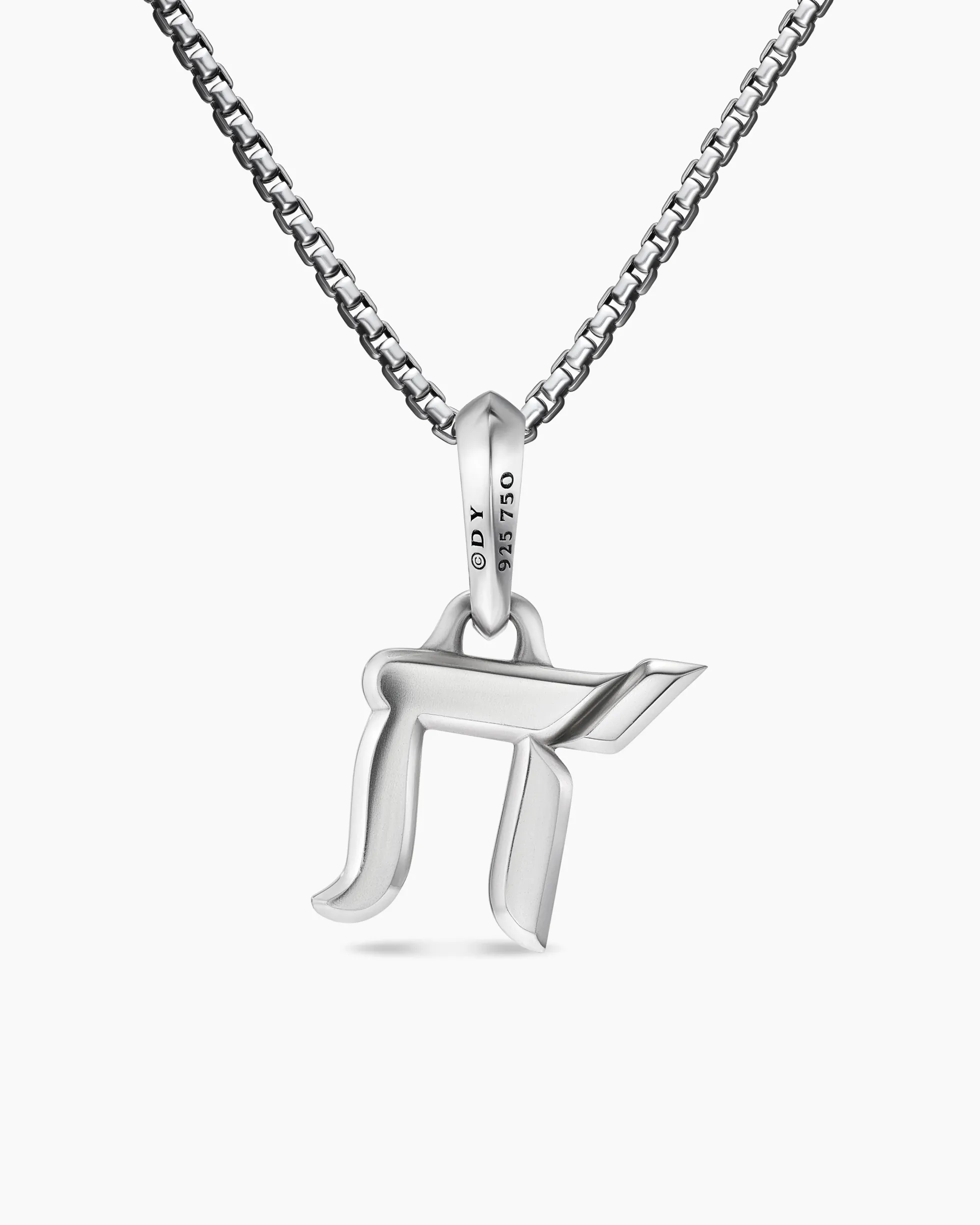 Chai Amulet Sterling Silver with 18K Yellow Gold, 17mm