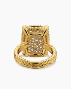 Chatelaine® Elongated Ring 18K Yellow Gold with Diamonds, 19mm