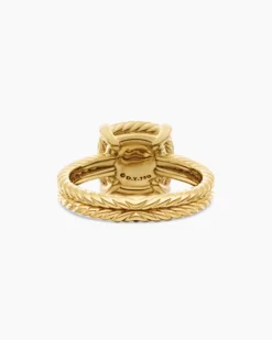 Chatelaine® Pavé Bezel Ring 18K Yellow Gold with Champagne Citrine and Diamonds, 9mm