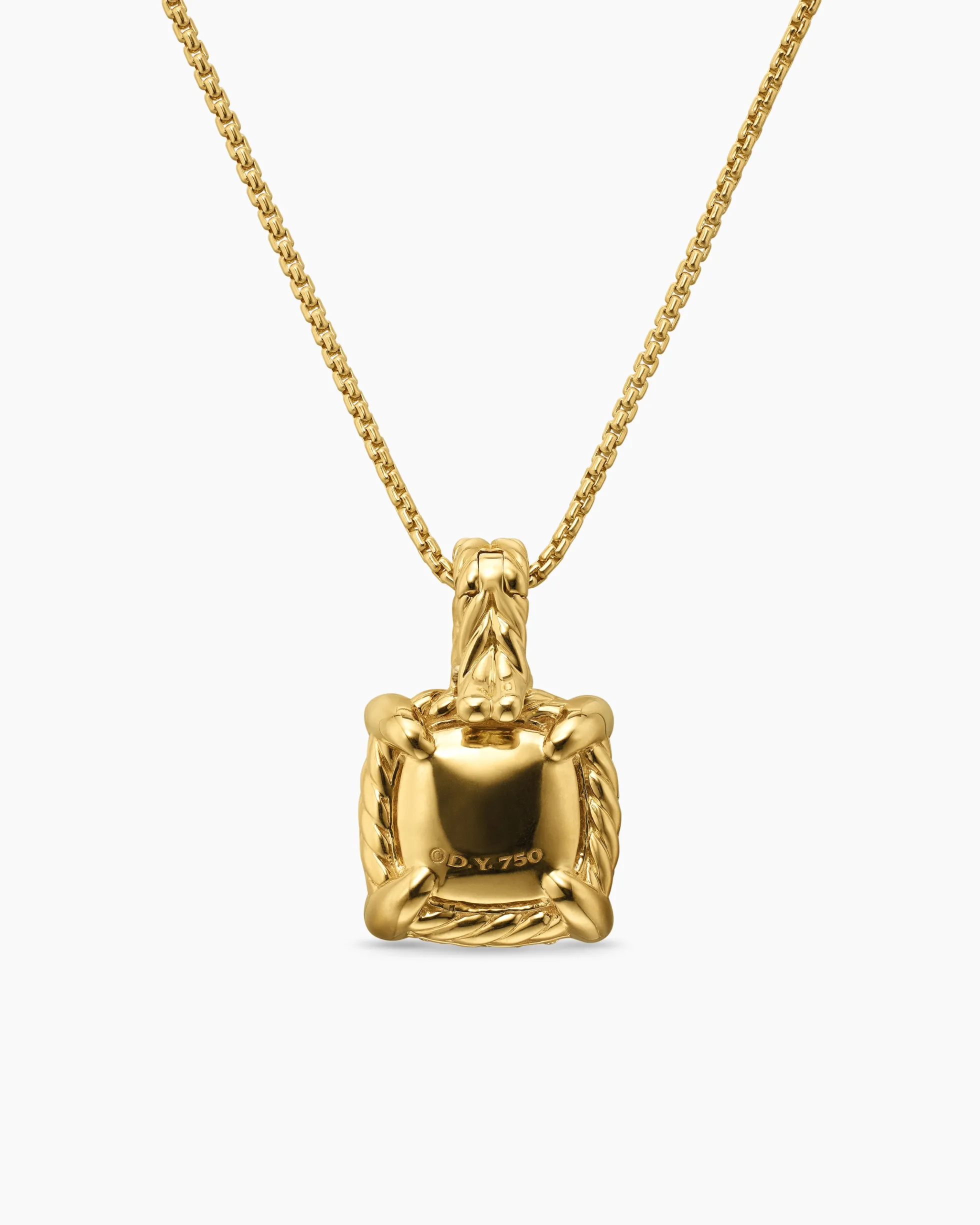 Chatelaine® Pendant Necklace 18K Yellow Gold with Pavé Diamonds, 11mm