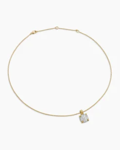 Chatelaine® Pendant Necklace 18K Yellow Gold with Pavé Diamonds, 11mm