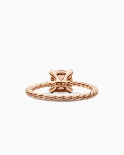 Chatelaine® Ring 18K Rose Gold with Morganite and Diamonds, 7mm
