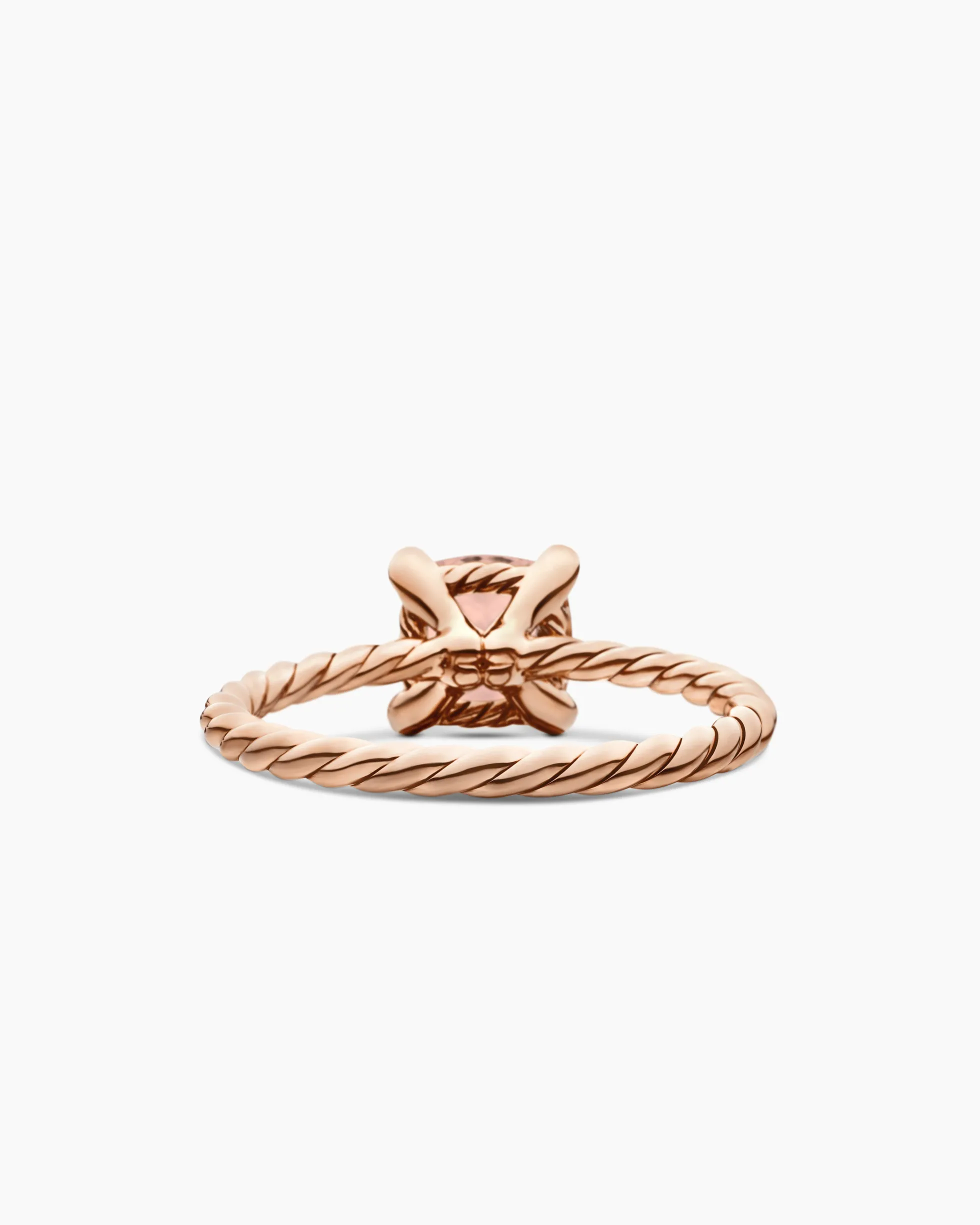 Chatelaine® Ring 18K Rose Gold with Morganite and Diamonds, 7mm