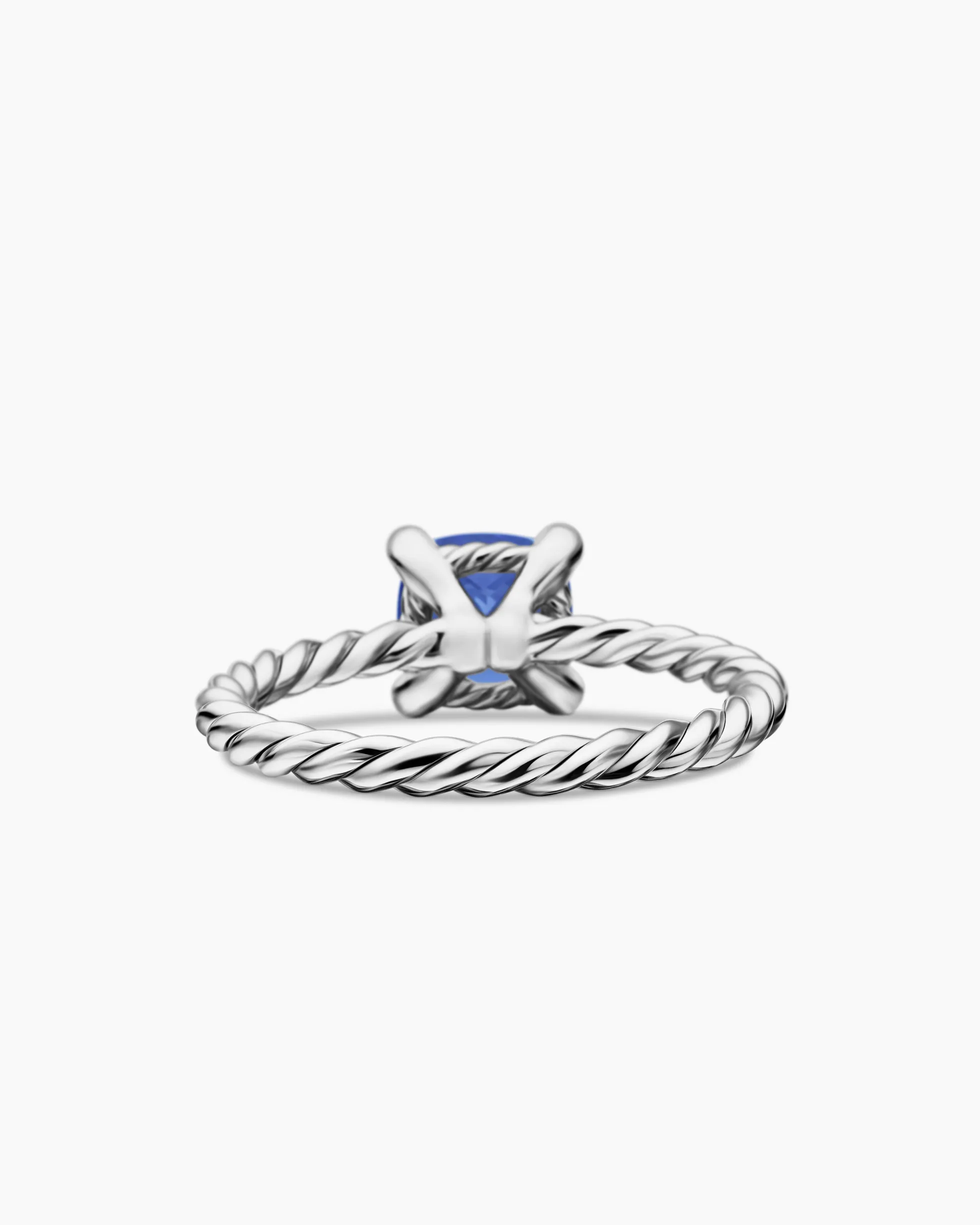 Chatelaine® Ring 18K White Gold with Tanzanite and Diamonds, 7mm