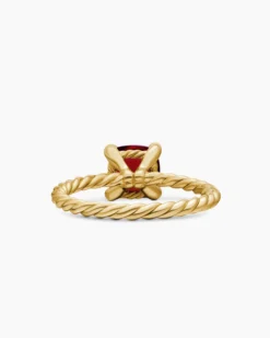 Chatelaine® Ring 18K Yellow Gold with Garnet and Diamonds, 7mm