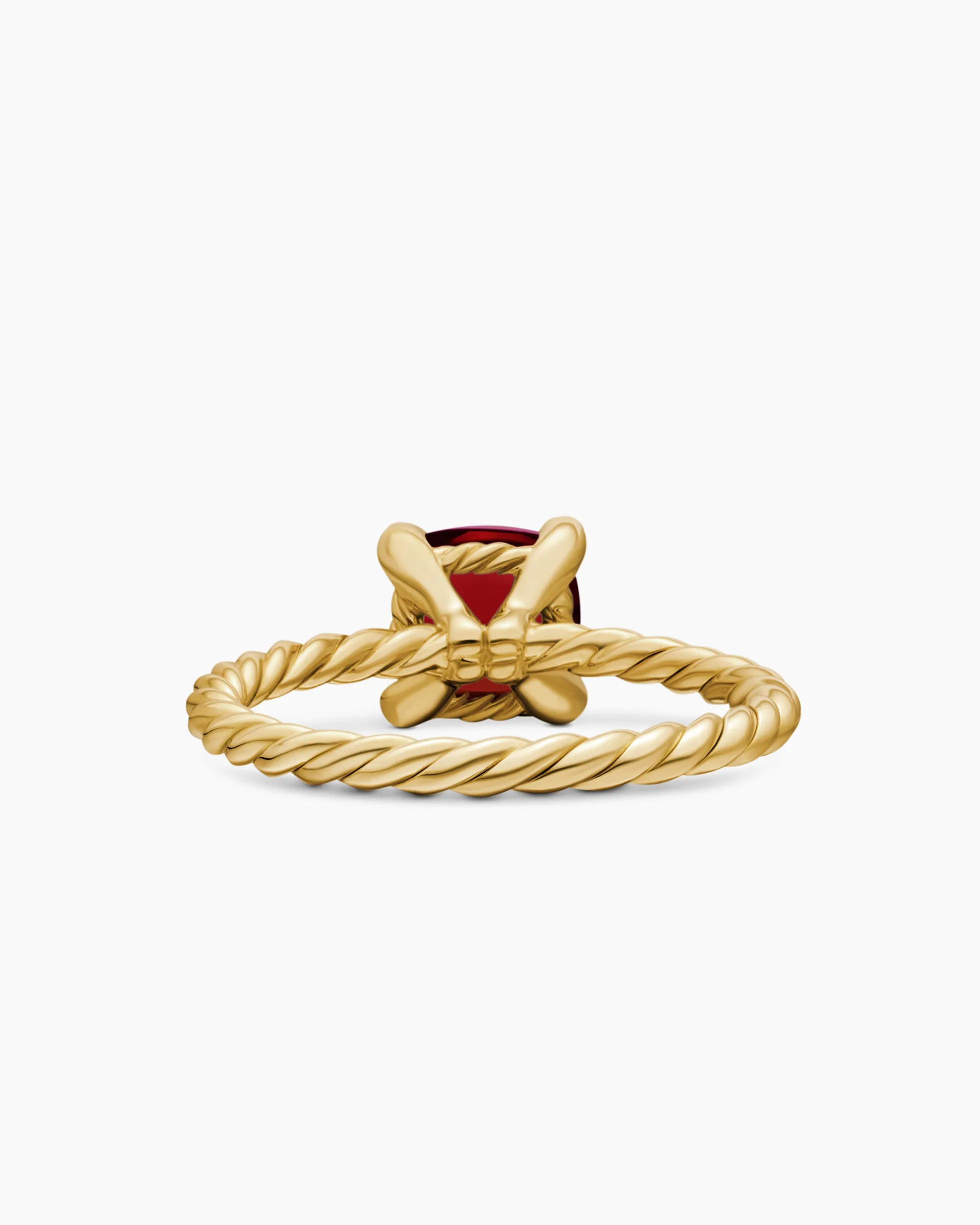 Chatelaine® Ring 18K Yellow Gold with Garnet and Diamonds, 7mm