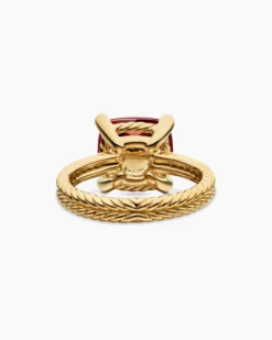 Chatelaine® Ring 18K Yellow Gold with Garnet and Diamonds, 11mm