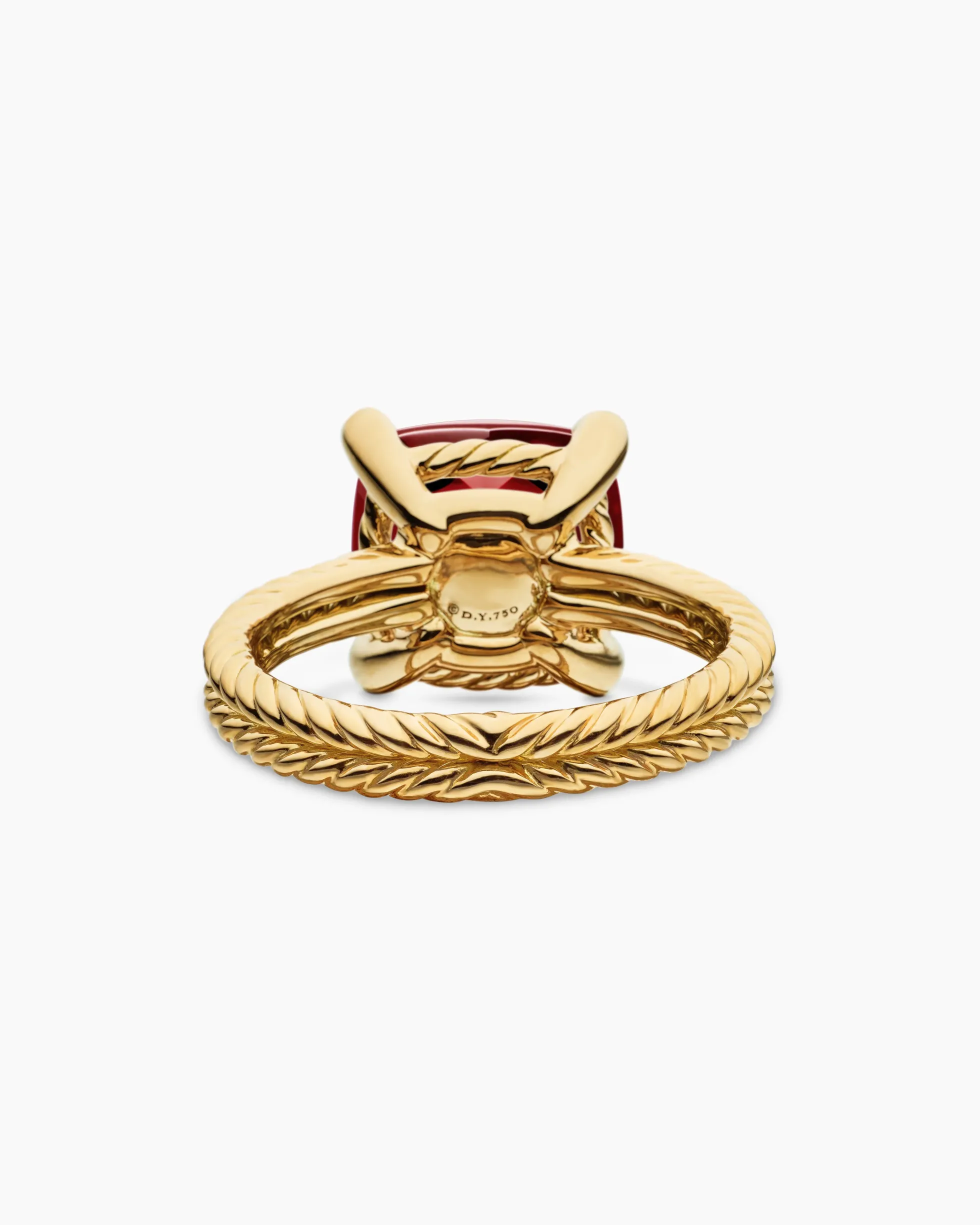 Chatelaine® Ring 18K Yellow Gold with Garnet and Diamonds, 11mm