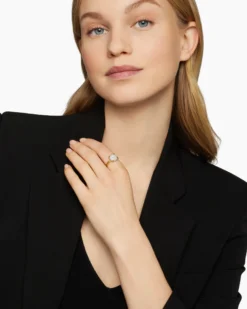 Chatelaine® Ring 18K Yellow Gold with Pavé Diamonds, 11mm
