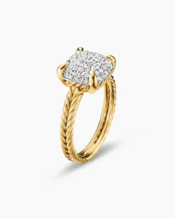 Chatelaine® Ring 18K Yellow Gold with Pavé Diamonds, 11mm