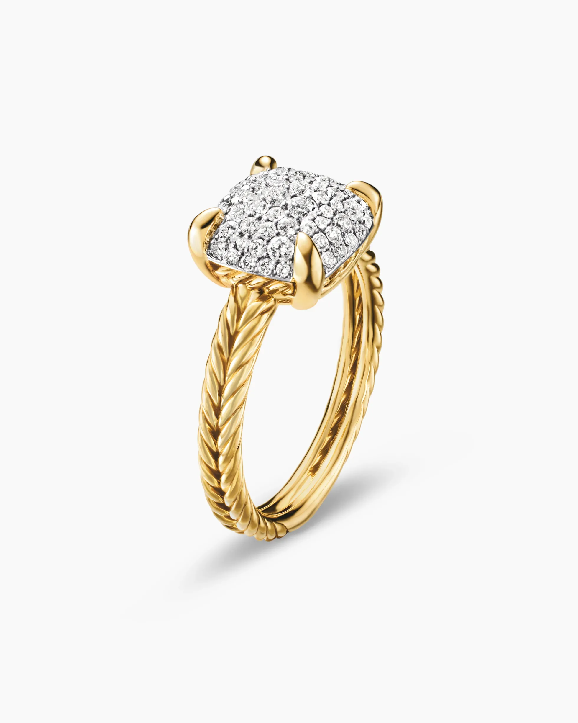 Chatelaine® Ring 18K Yellow Gold with Pavé Diamonds, 11mm