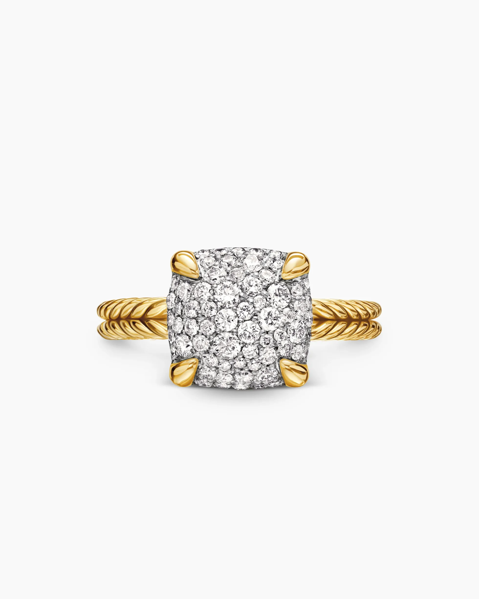 Chatelaine® Ring 18K Yellow Gold with Pavé Diamonds, 11mm
