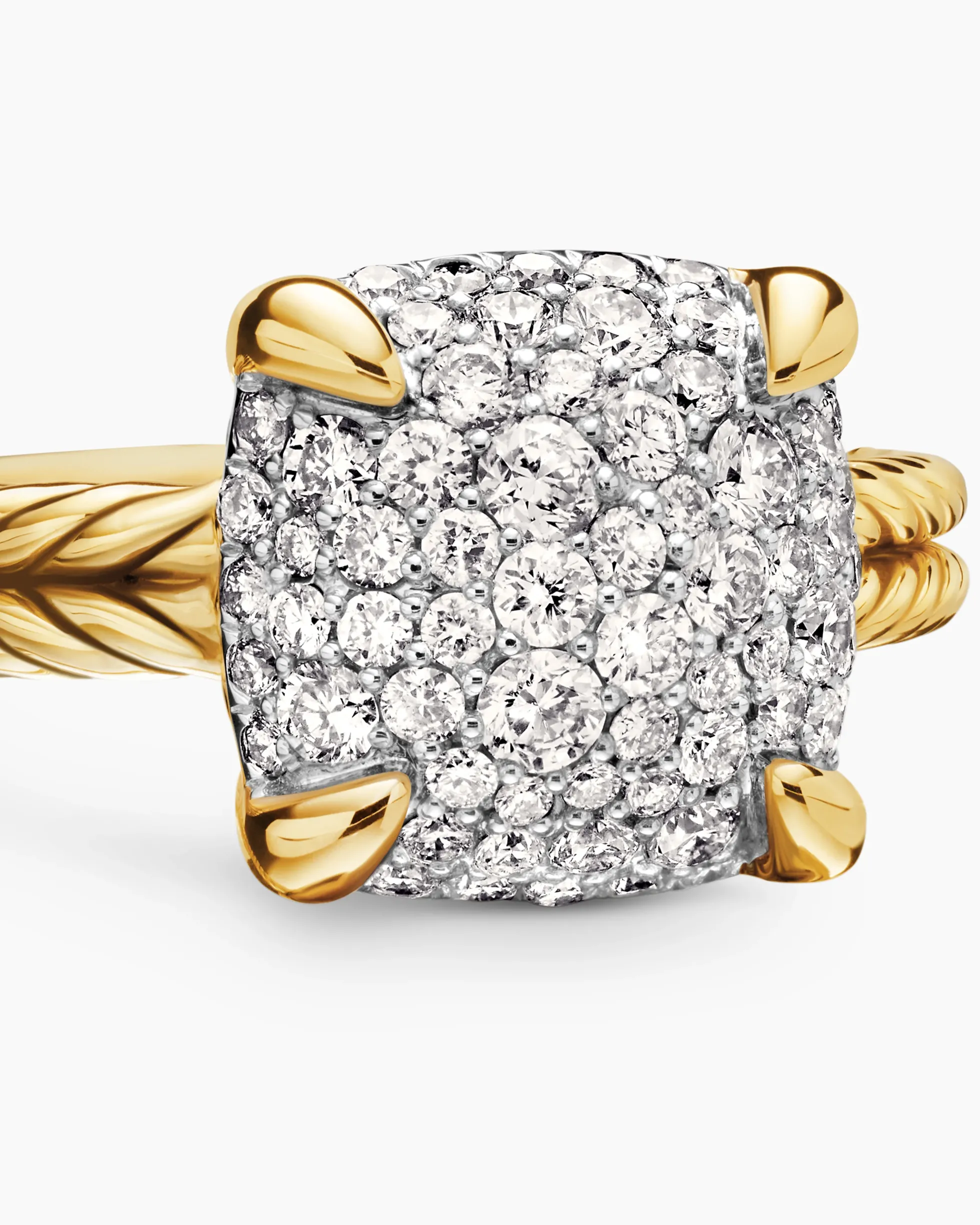Chatelaine® Ring 18K Yellow Gold with Pavé Diamonds, 11mm