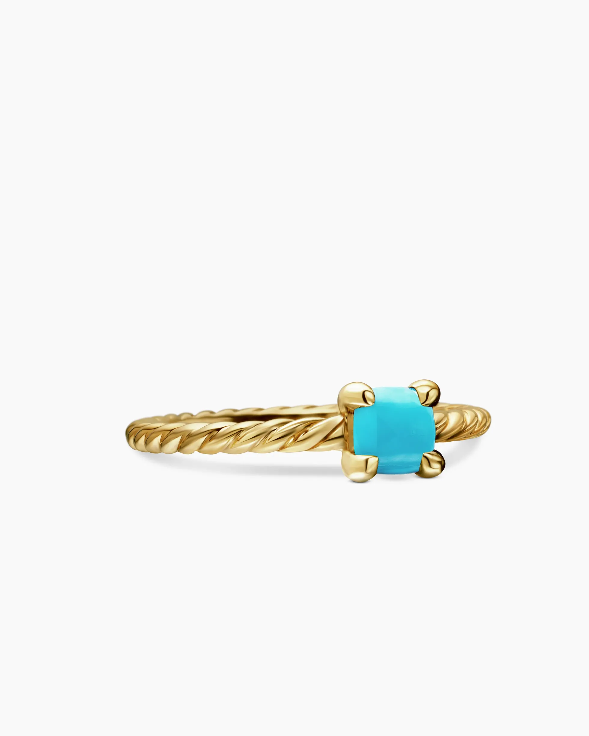 Chatelaine® Teen Ring 18K Yellow Gold with Turquoise, 4mm