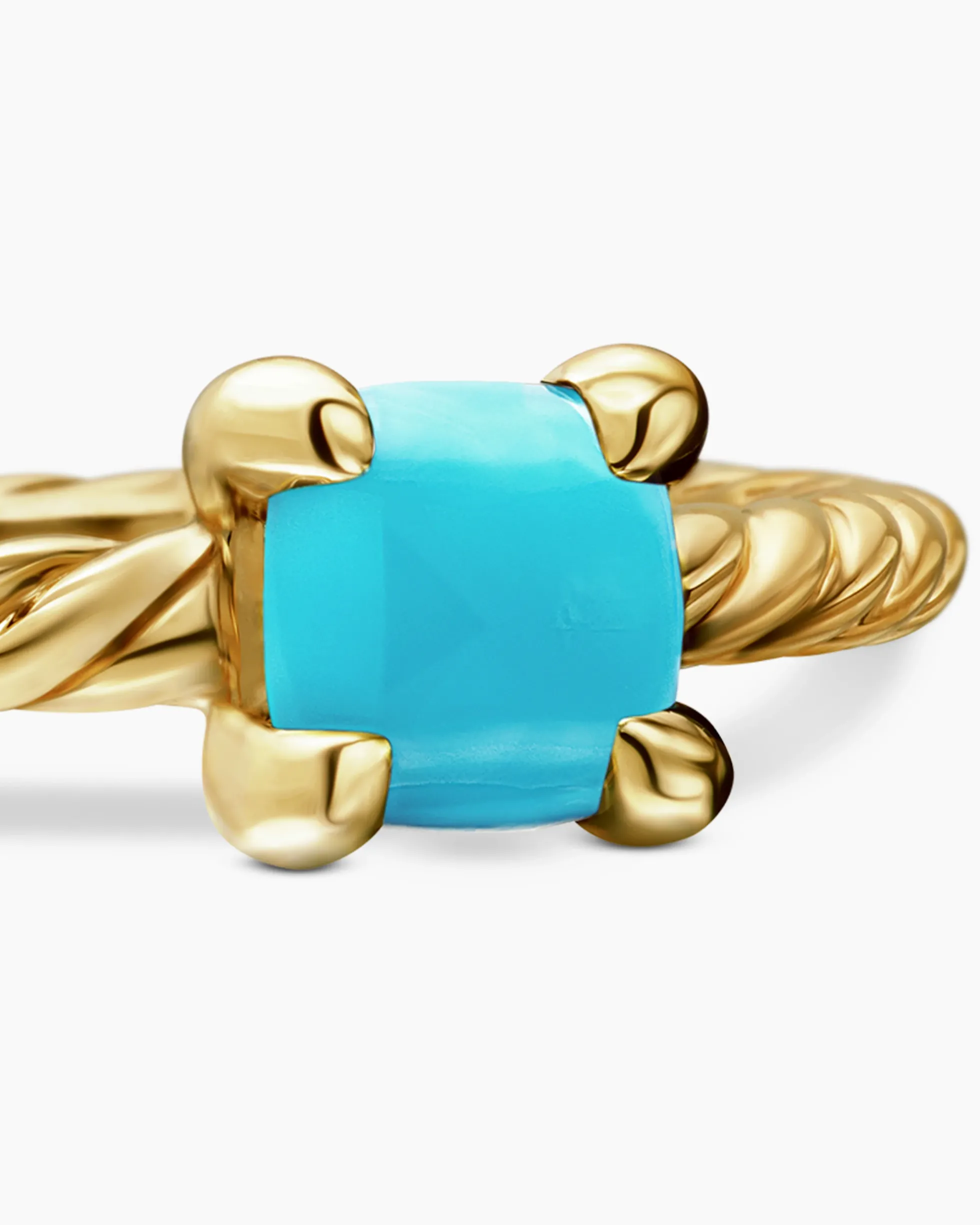 Chatelaine® Teen Ring 18K Yellow Gold with Turquoise, 4mm