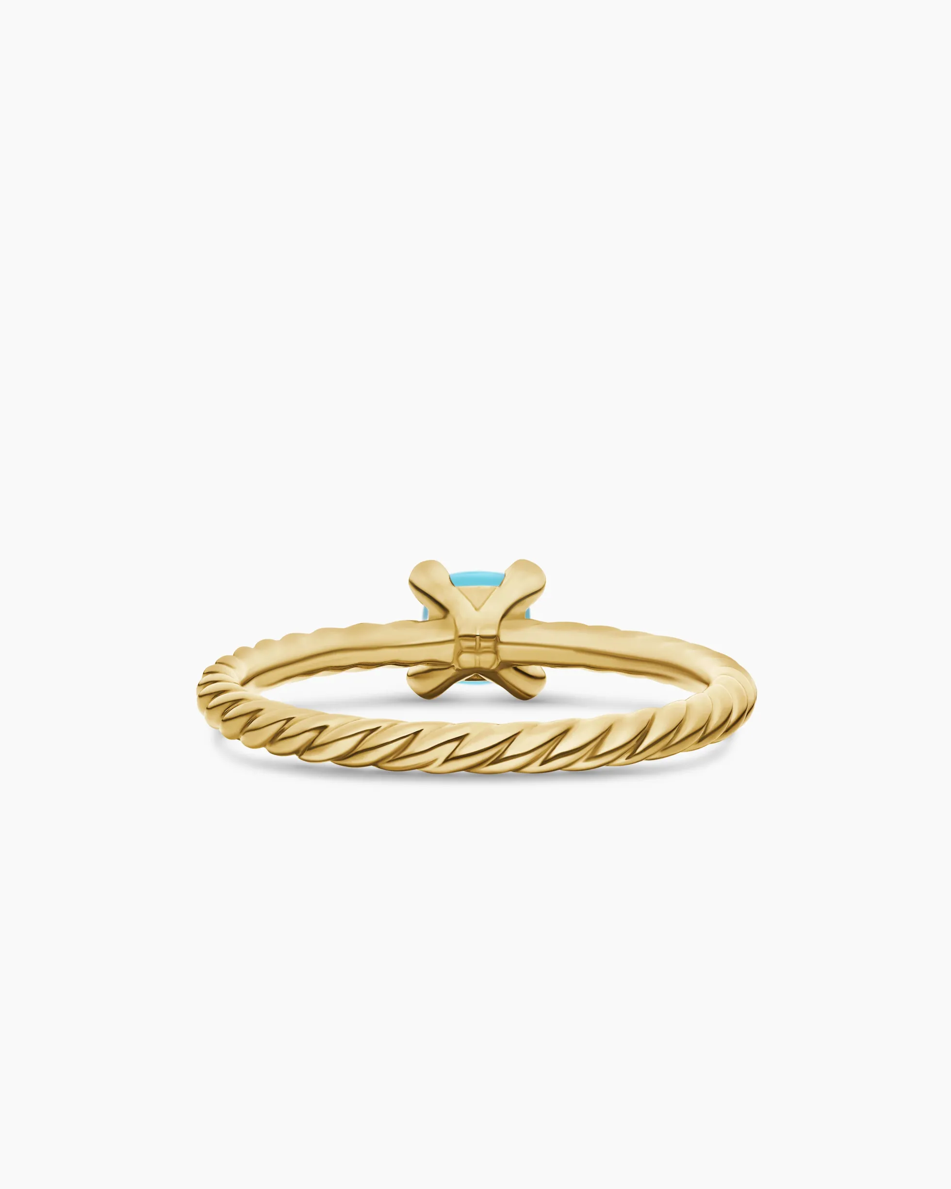 Chatelaine® Teen Ring 18K Yellow Gold with Turquoise, 4mm