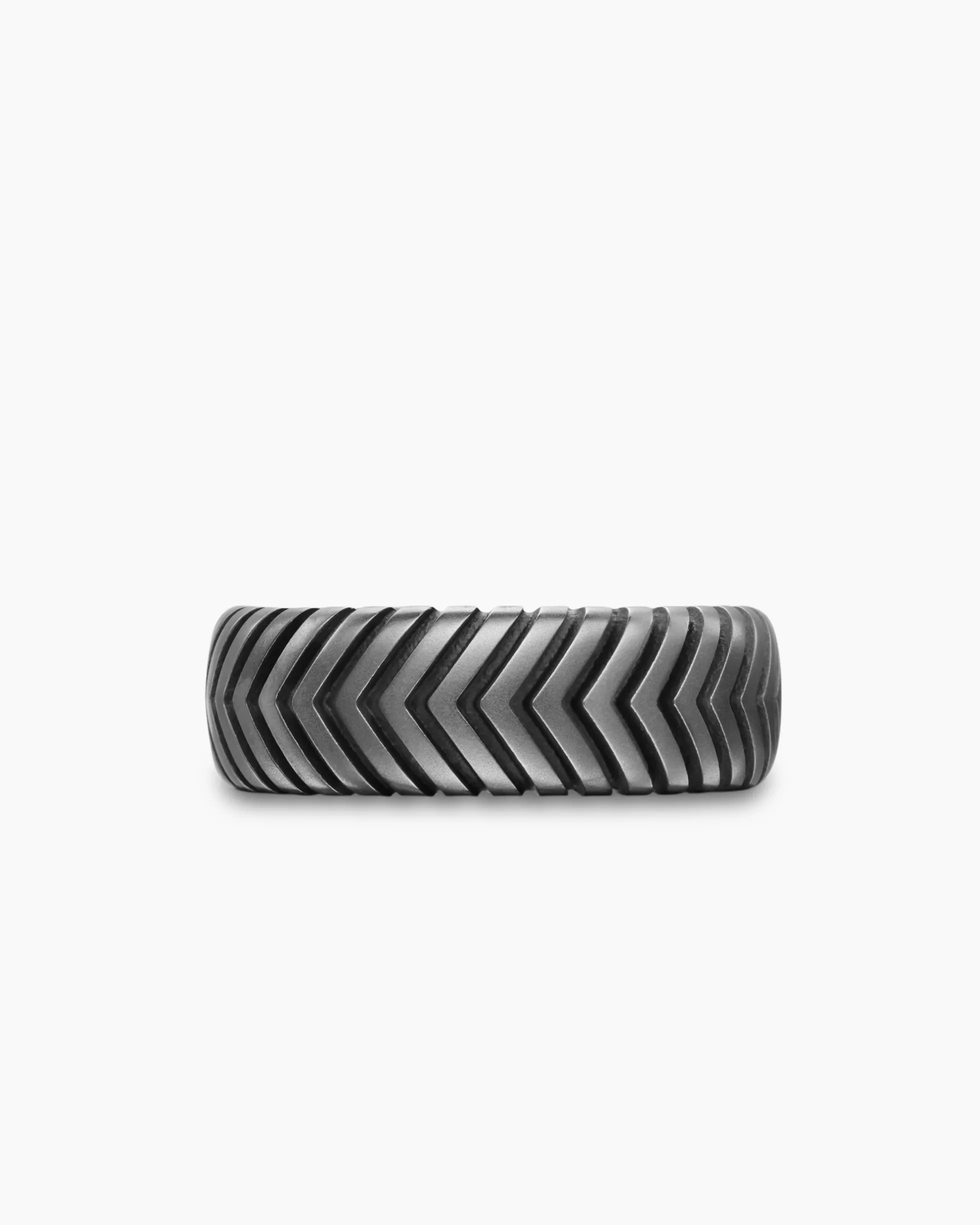 Chevron Band Ring Anthracite Titanium, 8mm