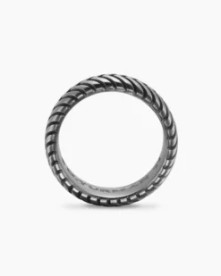 Chevron Band Ring Anthracite Titanium, 8mm