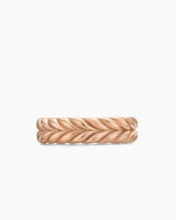 Chevron Band Ring 18K Rose Gold, 6.2mm