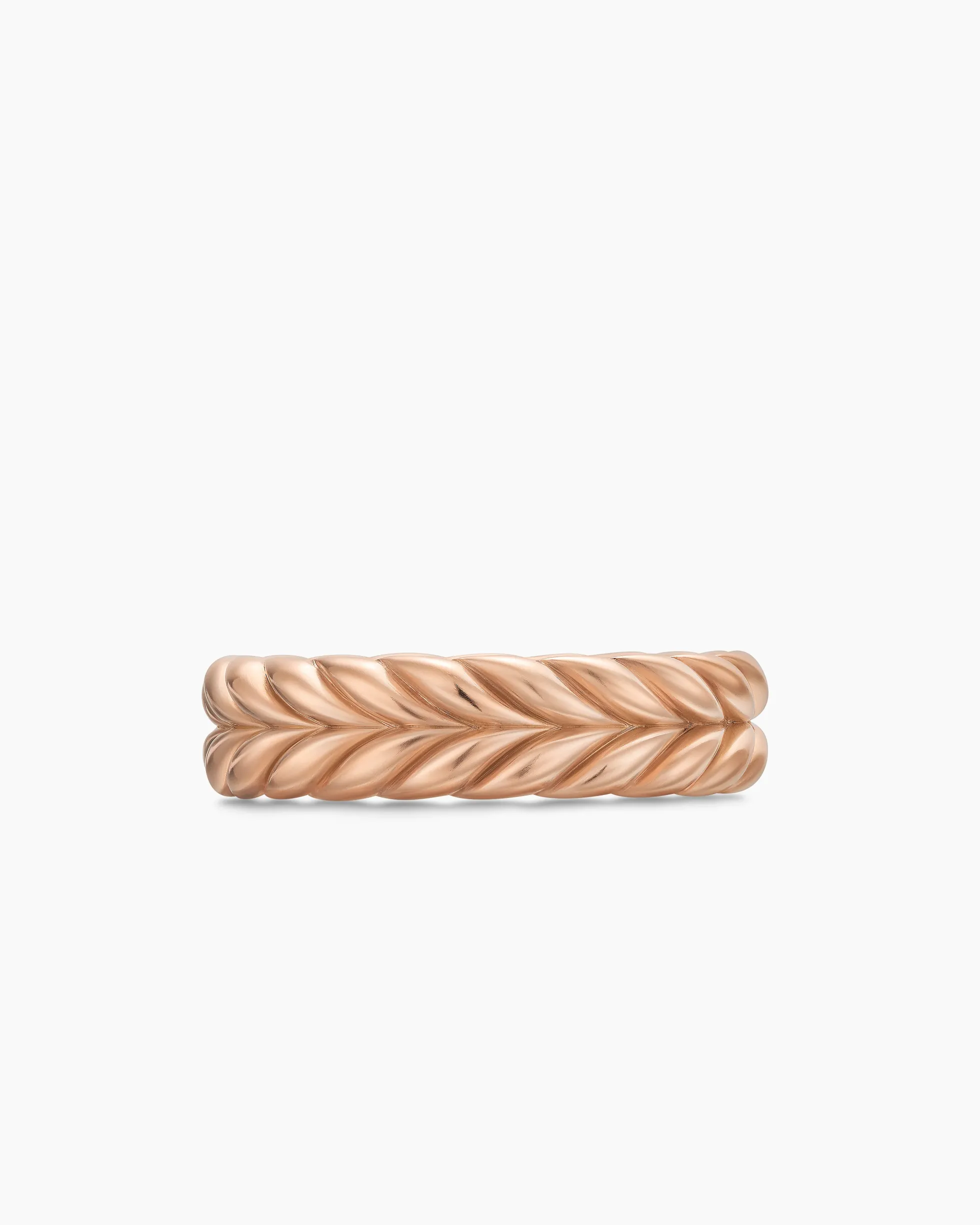 Chevron Band Ring 18K Rose Gold, 6.2mm