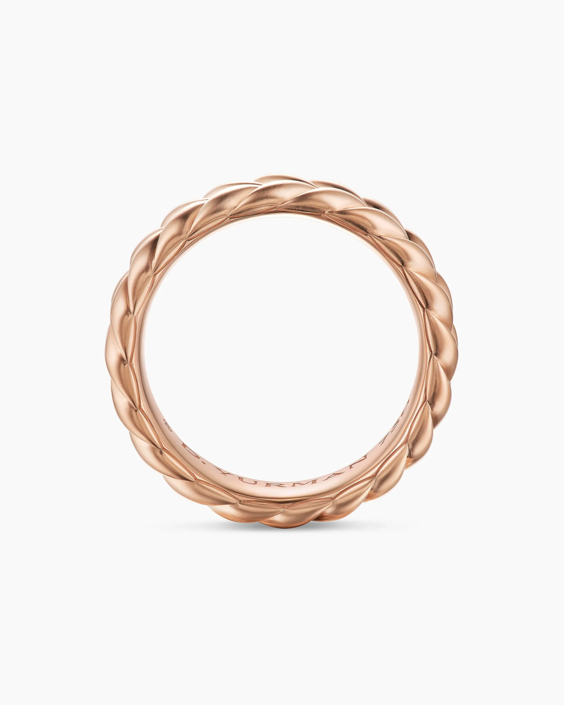 Chevron Band Ring 18K Rose Gold, 6.2mm