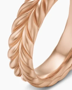 Chevron Band Ring 18K Rose Gold, 6.2mm