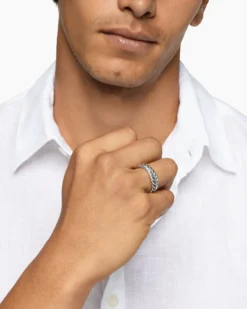 Chevron Band Ring Sterling Silver, 6.2mm