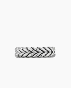 Chevron Band Ring Sterling Silver, 6.2mm