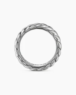 Chevron Band Ring Sterling Silver, 6.2mm