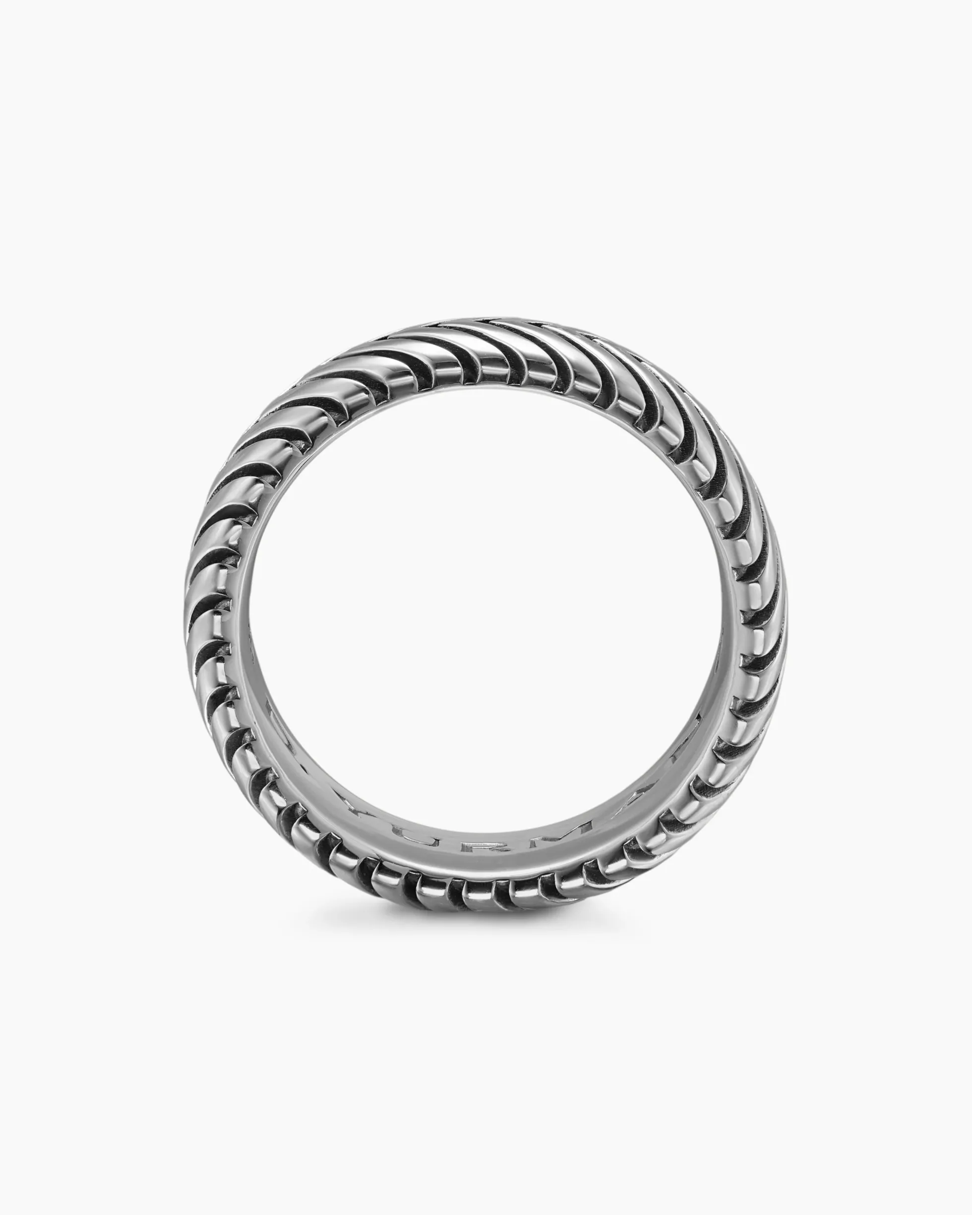 Chevron Band Ring Sterling Silver, 10mm