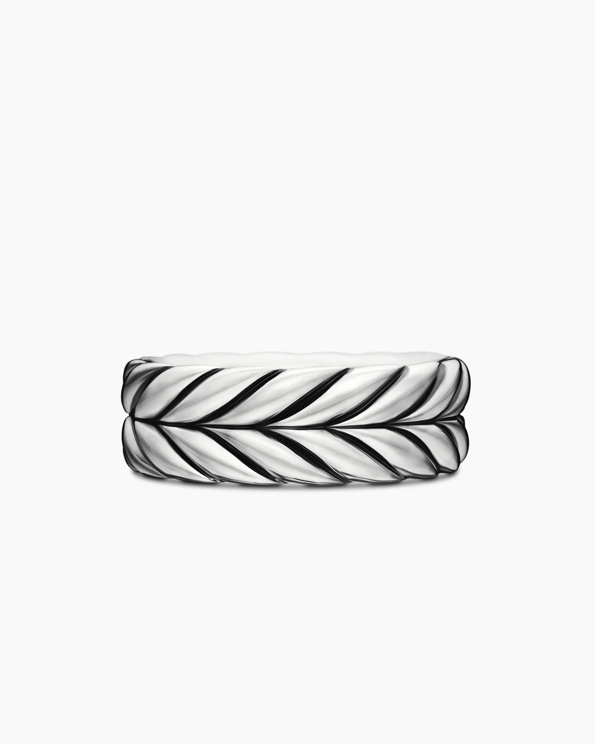 Chevron Band Ring Sterling Silver, 9mm