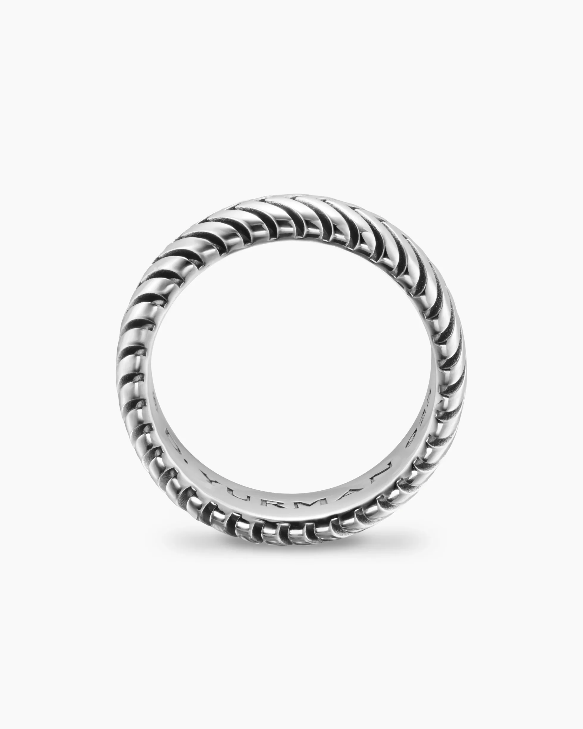 Chevron Band Ring Sterling Silver, 8mm