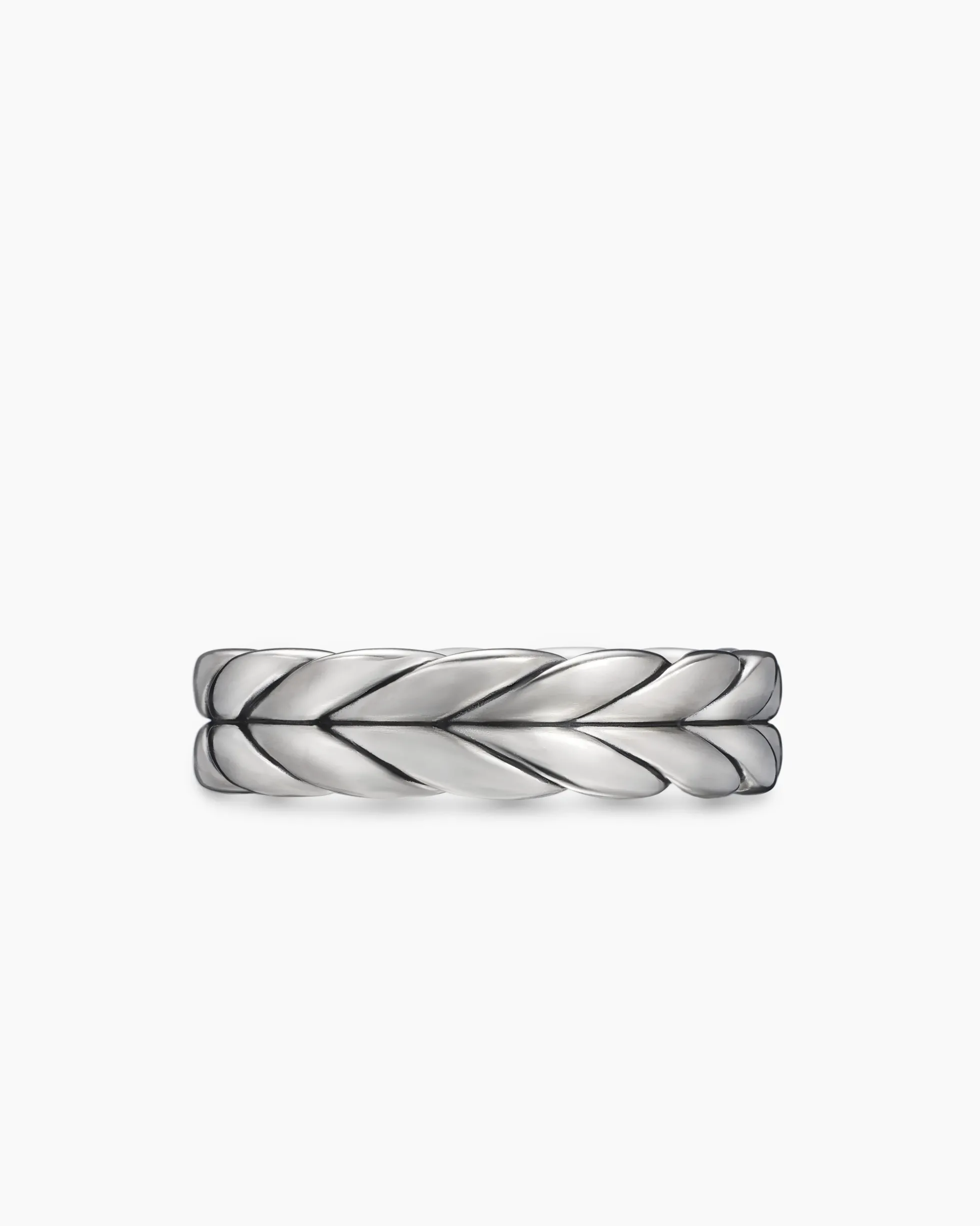 Chevron Band Ring Sterling Silver, 6mm