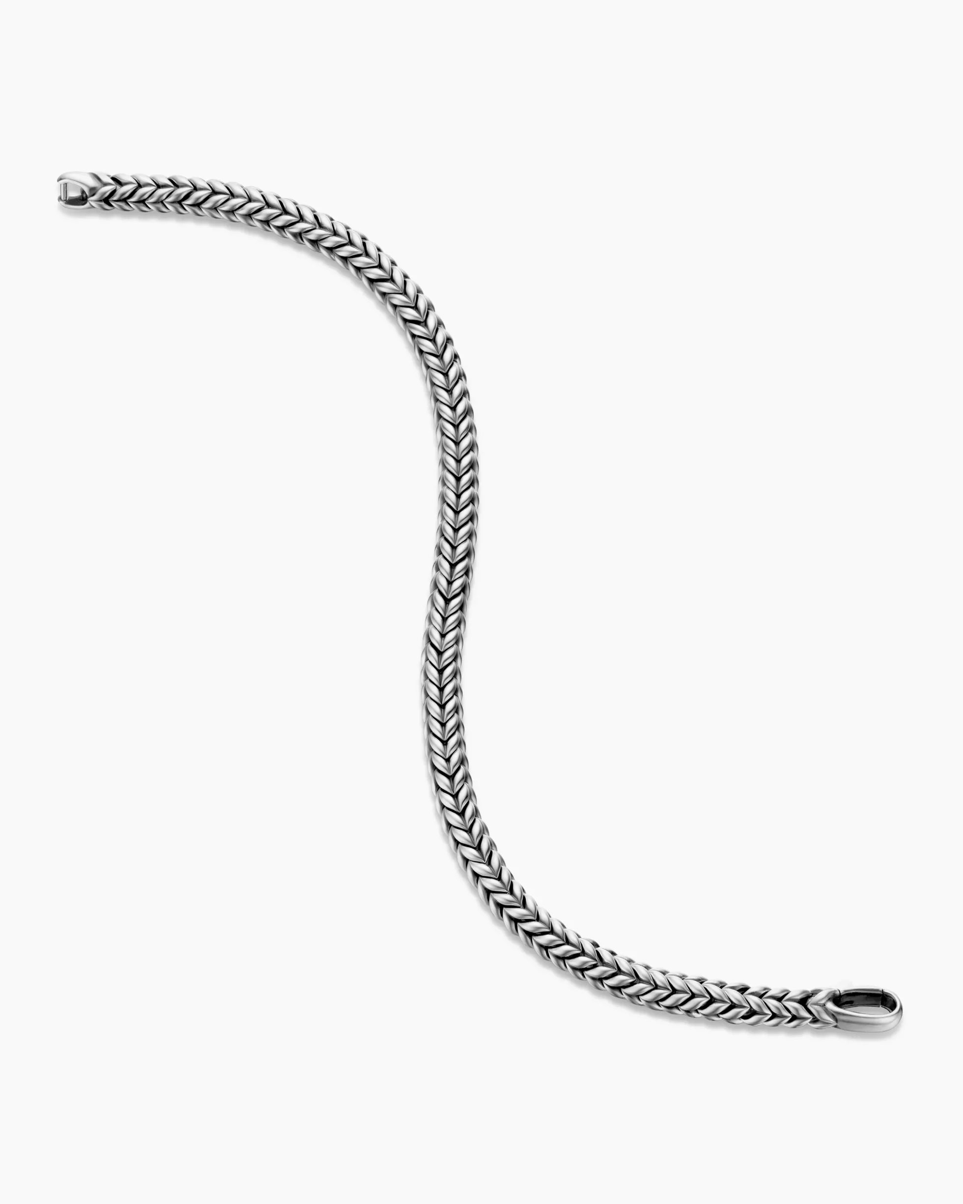 Chevron Bead Bracelet Sterling Silver, 6mm