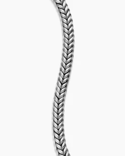 Chevron Bead Bracelet Sterling Silver, 6mm