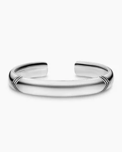 Chevron Bold Cuff Bracelet Sterling Silver, 12mm