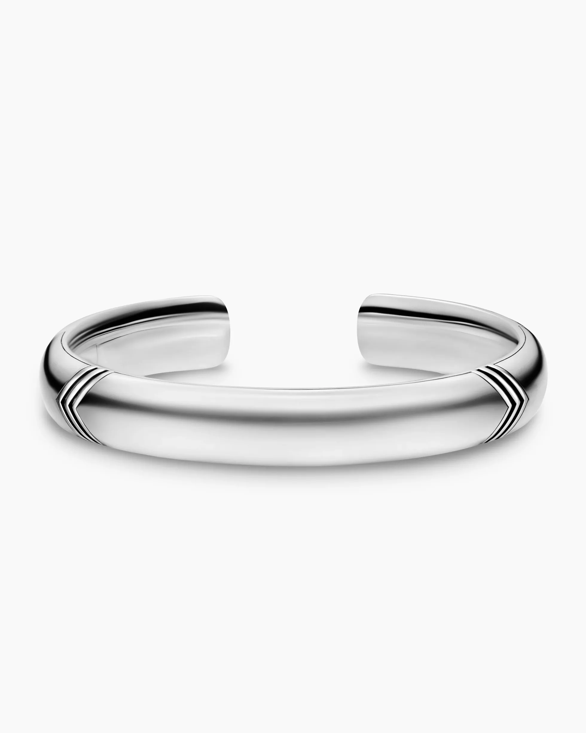 Chevron Bold Cuff Bracelet Sterling Silver, 12mm