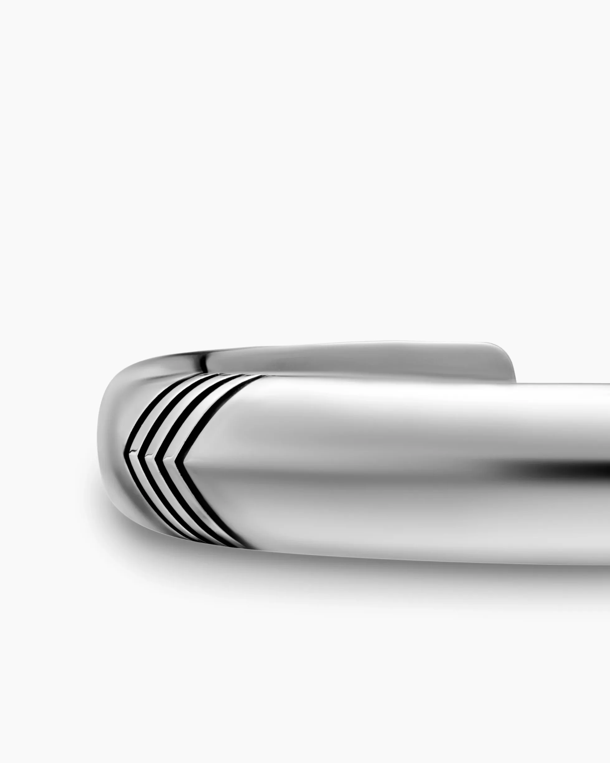 Chevron Bold Cuff Bracelet Sterling Silver, 12mm