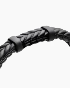 Chevron Bracelet Black Rubber with Black Titanium, 9mm