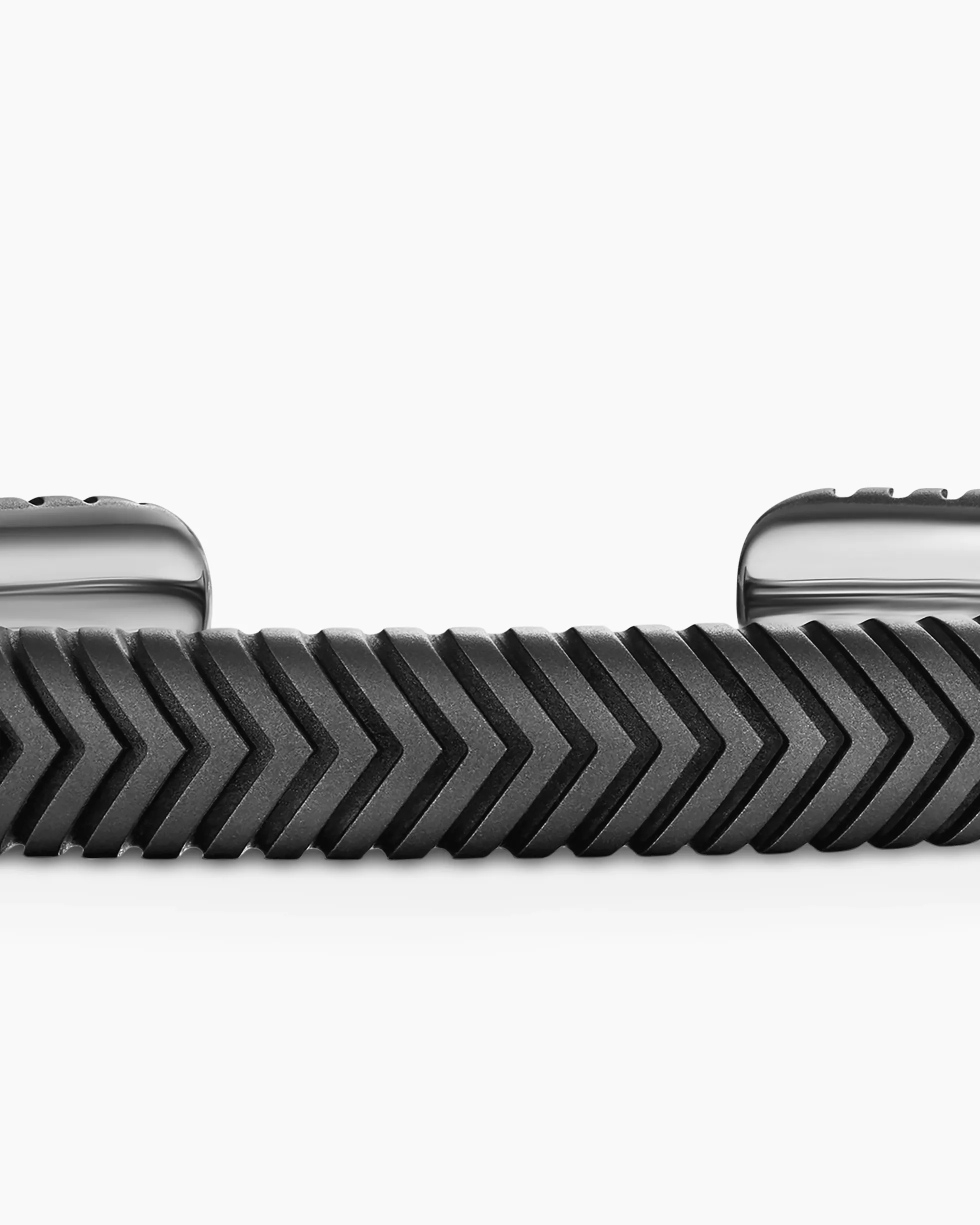 Chevron Cuff Bracelet Anthracite Titanium, 8mm