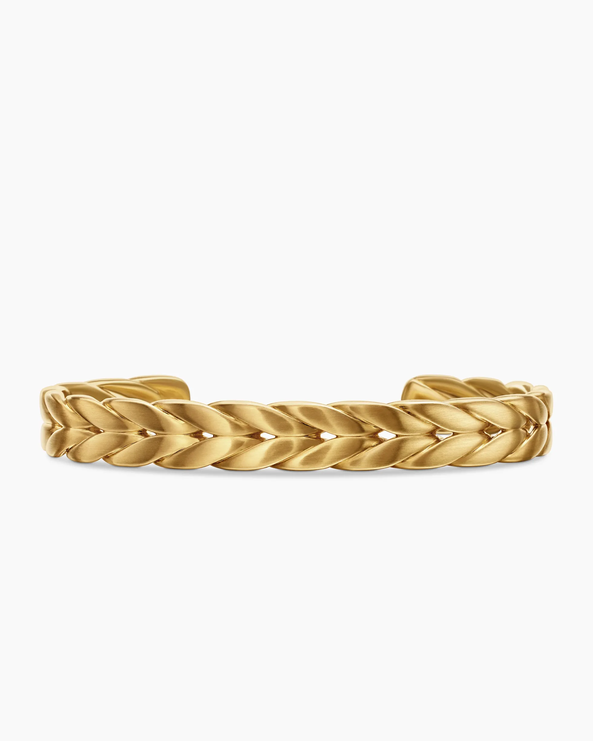 Chevron Cuff Bracelet 18K Yellow Gold, 9mm