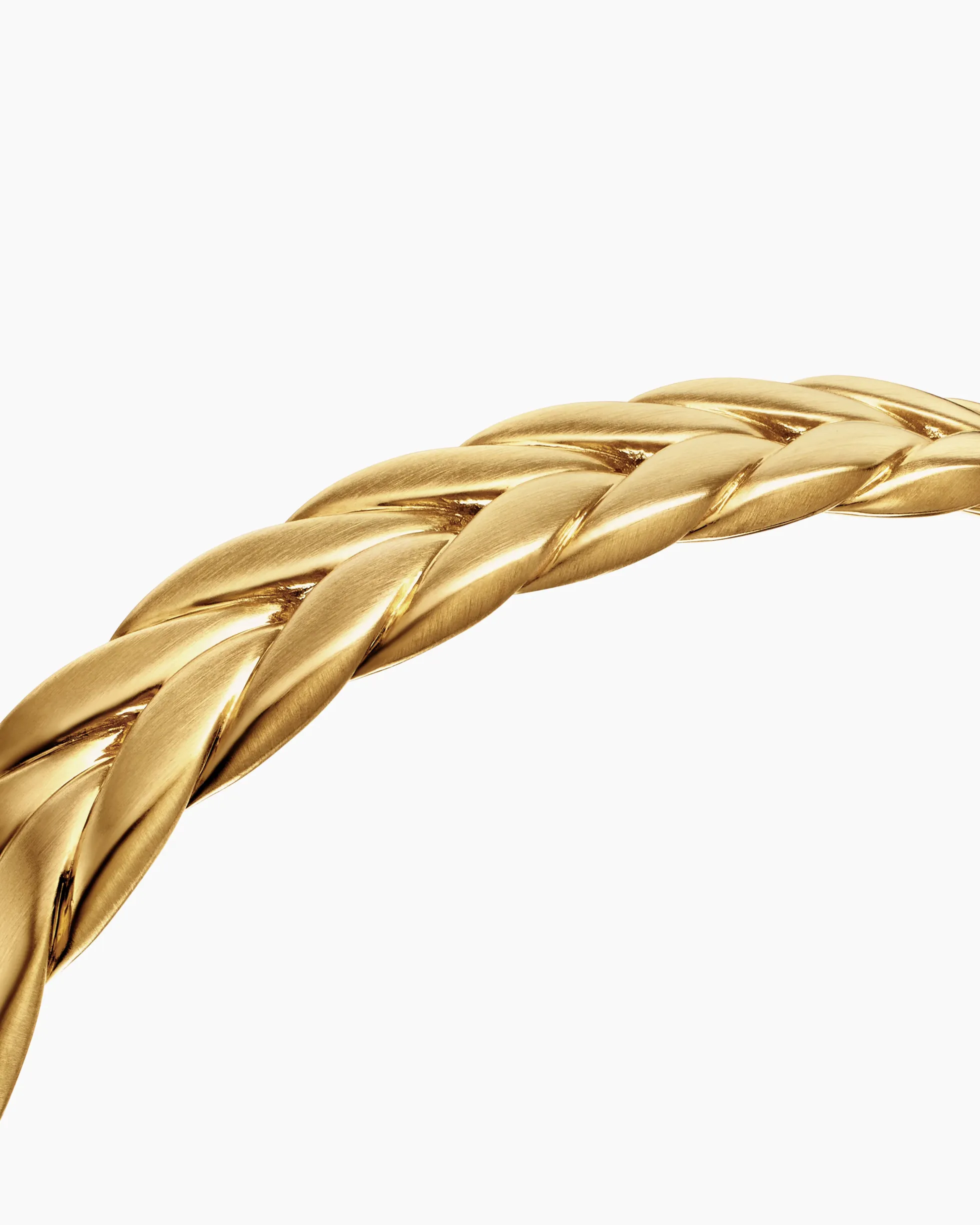 Chevron Cuff Bracelet 18K Yellow Gold, 9mm