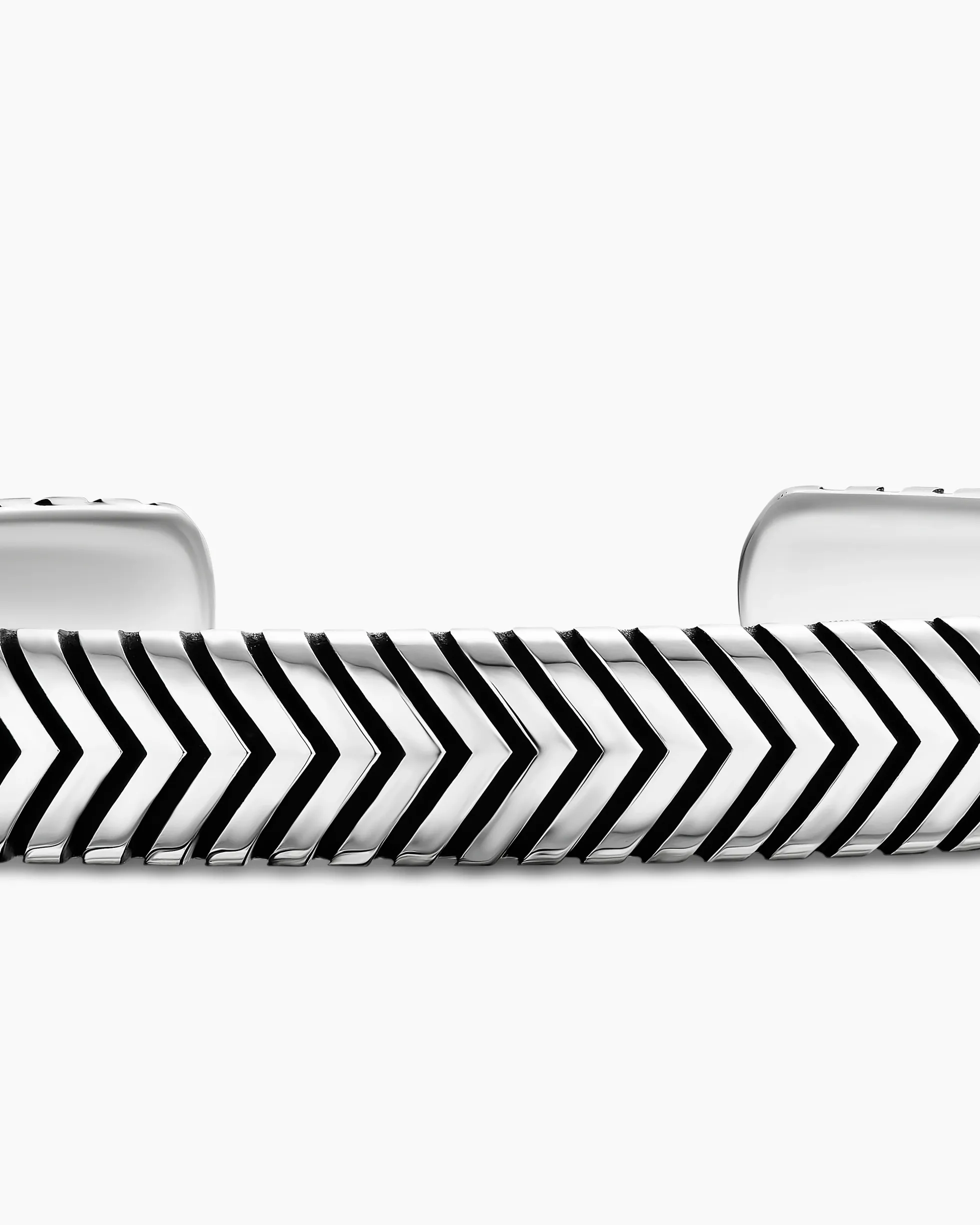 Chevron Cuff Bracelet Sterling Silver, 8mm