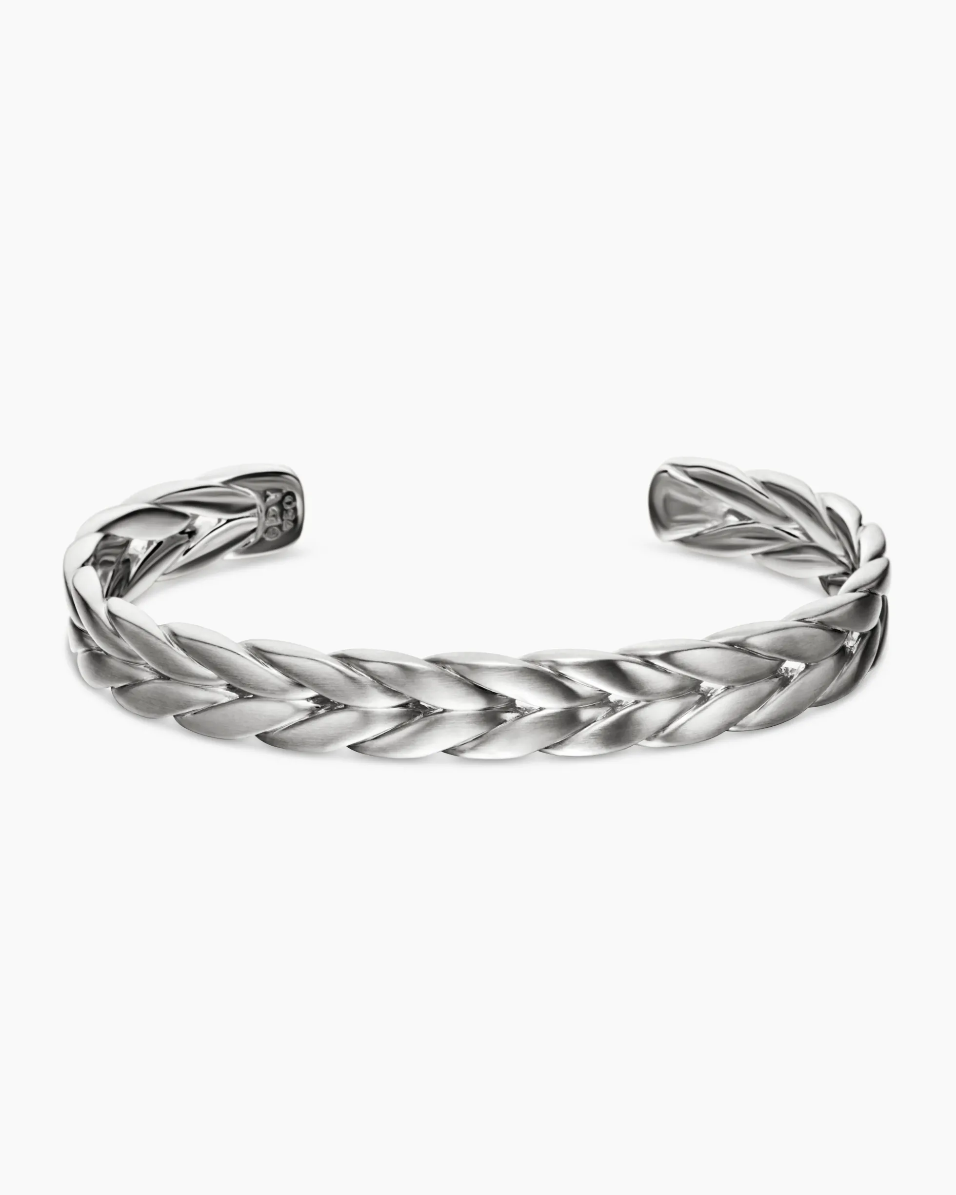Chevron Cuff Bracelet Sterling Silver, 9mm